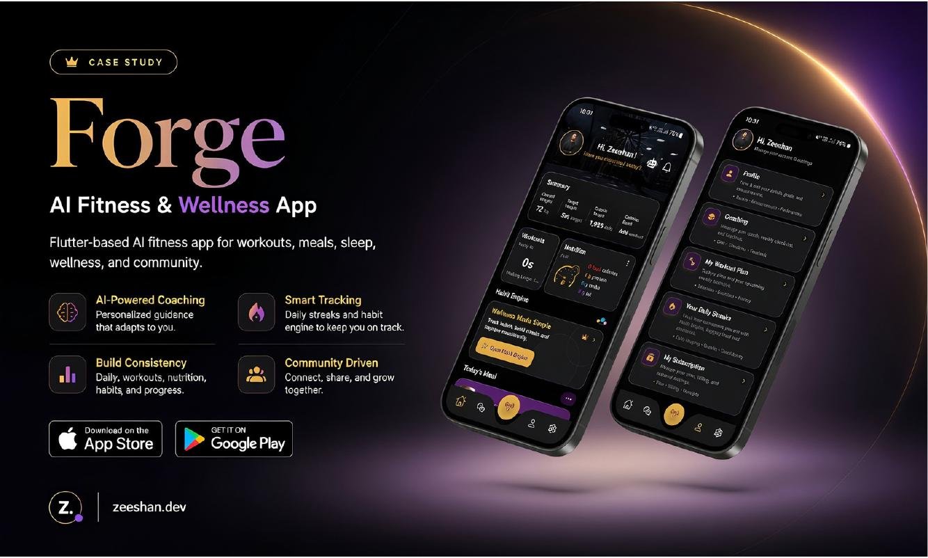 Forge app — AI-powered Flutter fitness and wellness app case study
