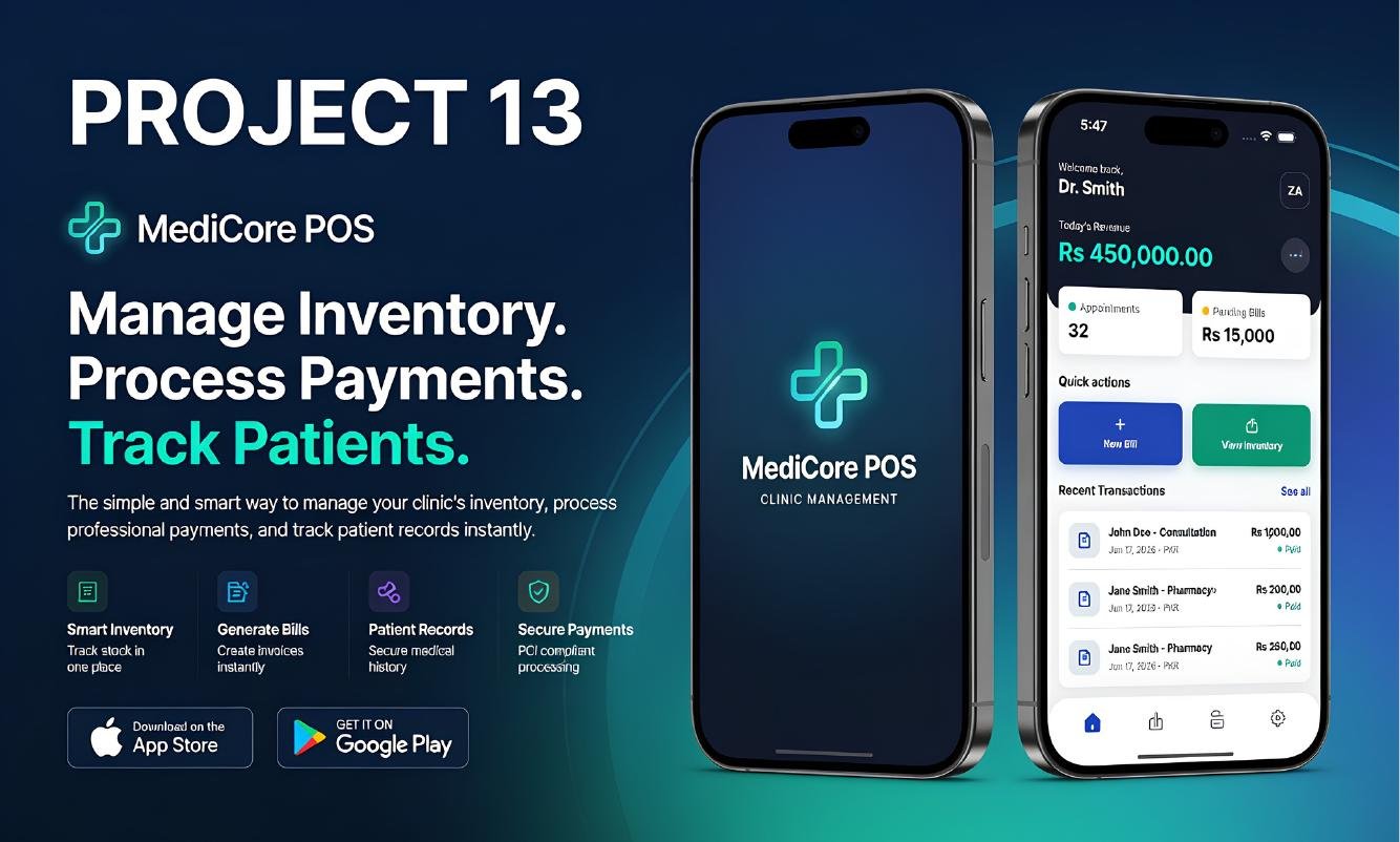 MediCore POS — clinic management and point-of-sale app case study