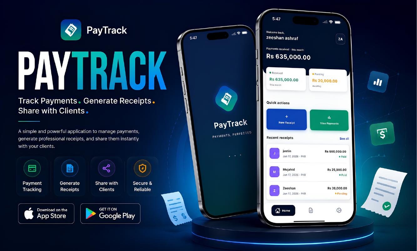 PayTrack app — payment tracking and receipt management mobile app case study