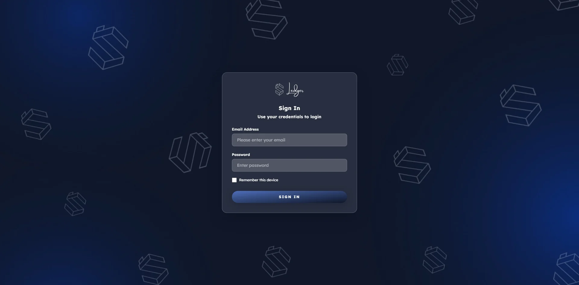 Atelier CRM — sign in screen